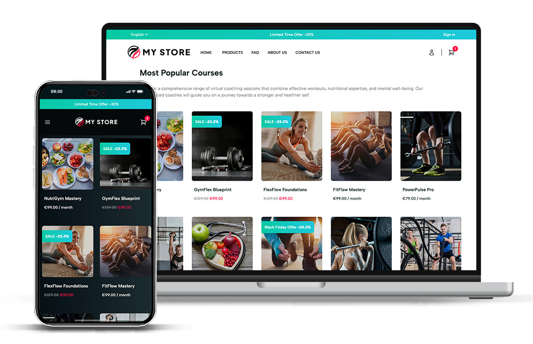 Built-in Webshop